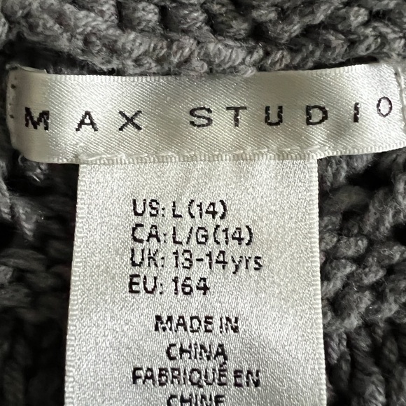 Max Studio Kid’s Chunky Knit Cardigan Sweater Sz. L Girls - Picture 10 of 13